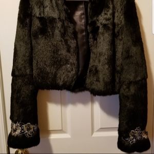 Rabbit Fur Crop Coat